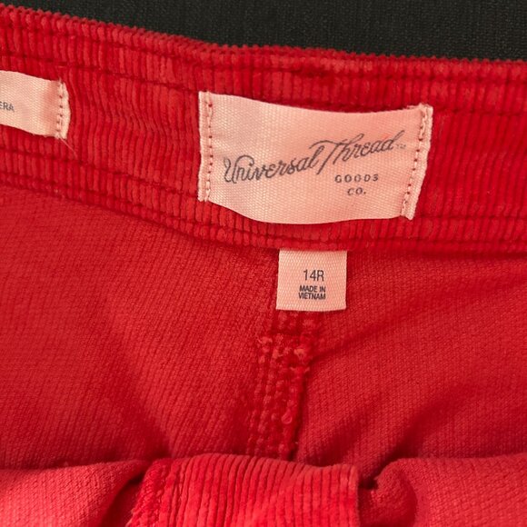 Universal Thread Red Corduroy Pants - Picture 2 of 2